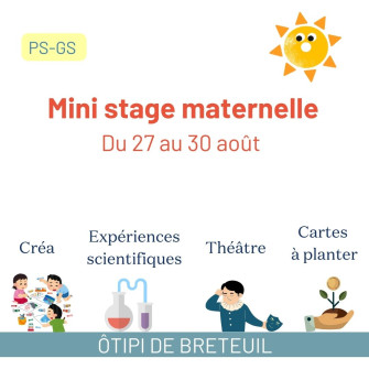 Mini stage maternelle 27 au 30 Août | Breteuil